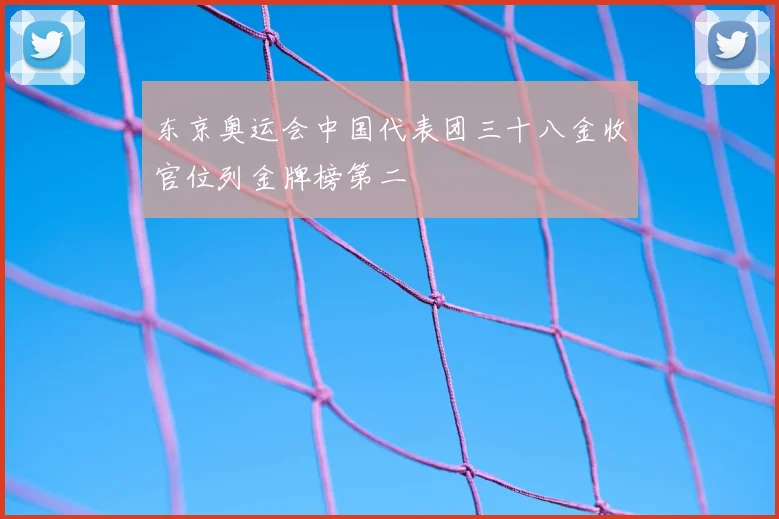 东京奥运会中国代表团三十八金收官位列金牌榜第二